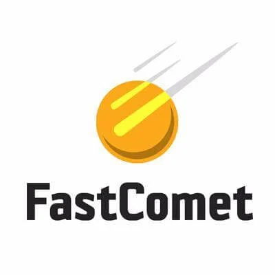 FastComet logo in PNG format – Reliable and secure web hosting for beginners